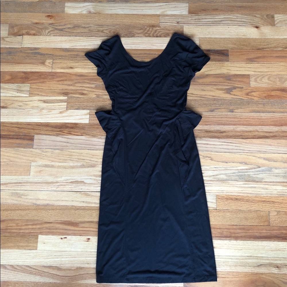 Super dark brown peplum dress